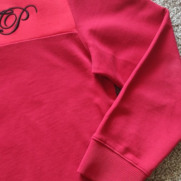 Raf Simons X Fred Perry Hoodie Men's Size 38 Medium Red Colorblock Embroidery - Picture 5 of 16